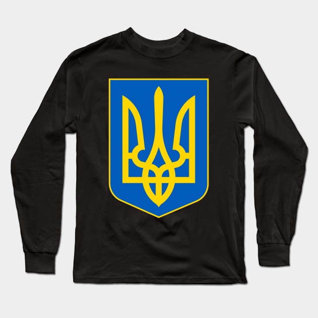 Coat of Arms of Ukraine Long Sleeve T-Shirt by COUNTRY FLAGS